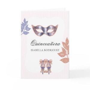 Rose Gold and Lilac Glitter Princess Quinceañera