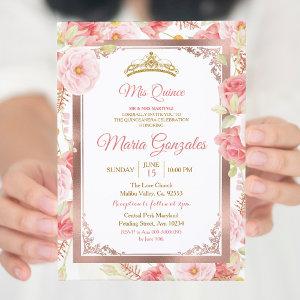 Rose Gold and Pink Blush Quinceanera