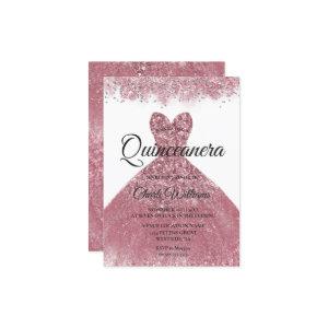 Rose Gold Blush Dress Quinceanera Party
