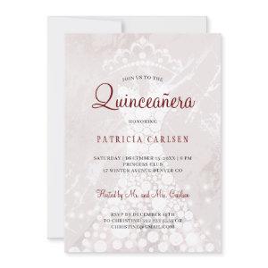 Rose gold blush pink modern elegant quinceanera