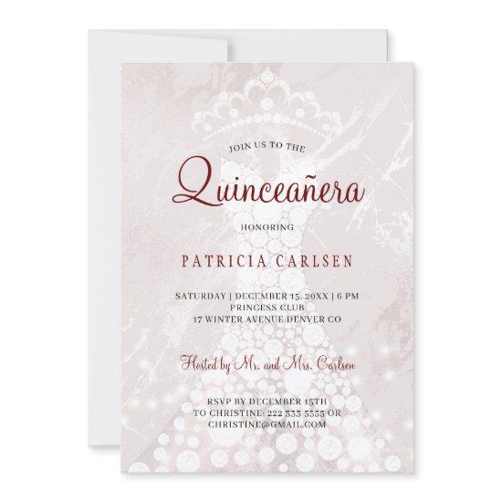Rose gold blush pink modern elegant quinceanera