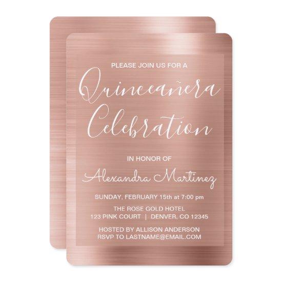 Rose Gold | Blush Pink Quinceanera Celebration