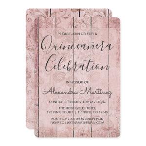 Rose Gold | Blush Pink Rustic Quinceanera
