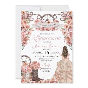 Rose Gold Champagne Western Ranchero Quinceanera