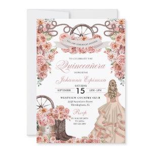 Rose Gold Champagne Western Ranchero Quinceanera