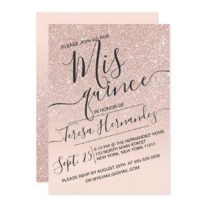 Rose Gold Faux Sparkly Glitter Ombre Quinceañera