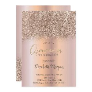 Rose Gold Glitter Ombre Quinceañera