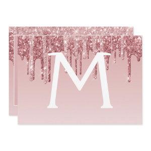 Rose Gold Glitter Quinceanera Save the Date