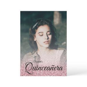 Rose Gold Glitter Sparkle Dress Photo Quinceanera