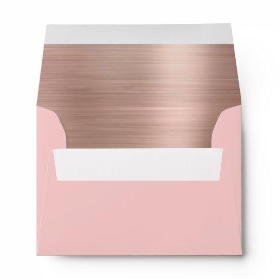 Rose Gold Metallic Wedding Sweet 16 Envelope