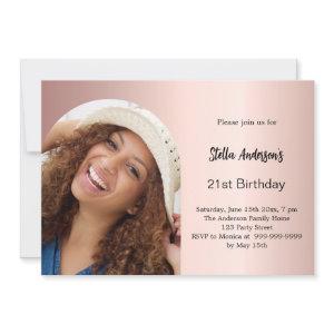 Rose gold photo arch birthday