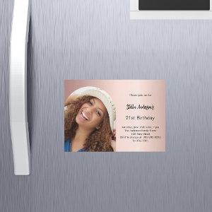 Rose gold photo arch birthday magnetic