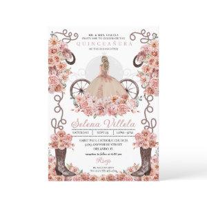 Rose Gold Princess Dress & Boots Quinceañera