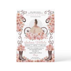 Rose Gold Princess Dress & Boots Quinceañera