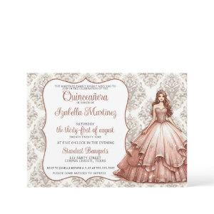 Rose Gold Quinceañera Dress