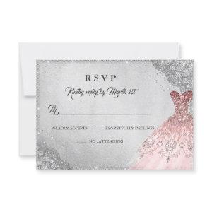 Rose Gold Silver Diamond Sparkle Gown RSVP