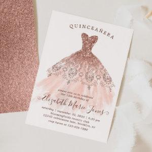 Rose Gold Sparkle Pink Dress QUINCEAÑERA Birthday
