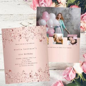 Rose gold stars photo budget birthday