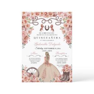 Rose Gold Western Charra Girl Ranchero Quinceanera