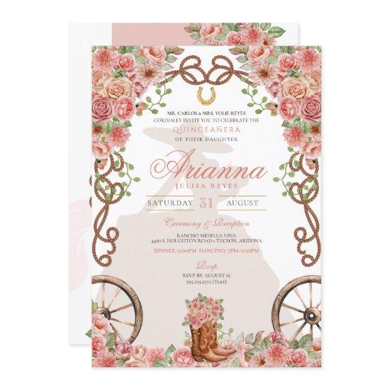 Rose Gold Western Charra Ranchera Quinceañera