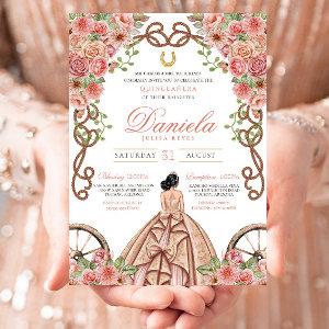 Rose Gold Western Charro Rustic Ranch Quinceañera