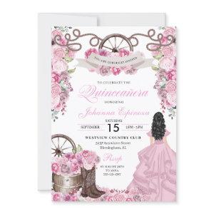 Rose Pink Western Ranchero Quinceanera
