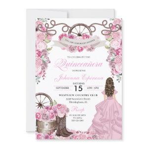 Rose Pink Western Ranchero Quinceanera