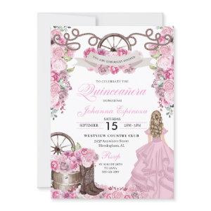 Rose Pink Western Ranchero Quinceanera