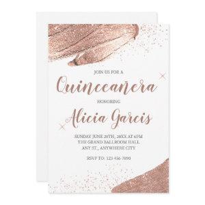 ROSEGOLD GLITTER QUINCEANERA