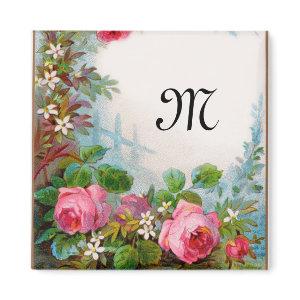 ROSES & JASMINES MONOGRAM MAGNET
