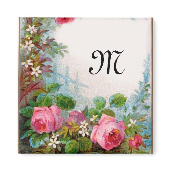ROSES & JASMINES MONOGRAM MAGNET