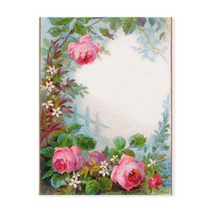 ROSES & JASMINES MONOGRAM POSTCARD