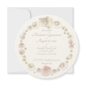 Round Under the Sea Quinceanera Party Seashells