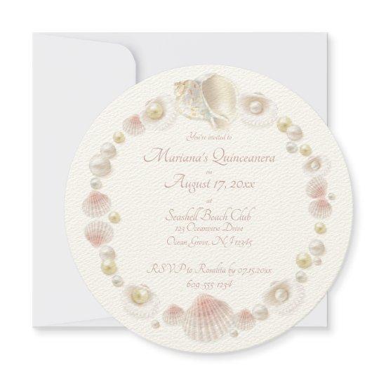 Round Under the Sea Quinceanera Party Seashells