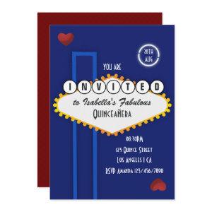Royal Blue and Burgundy Las Vegas Quinceañera