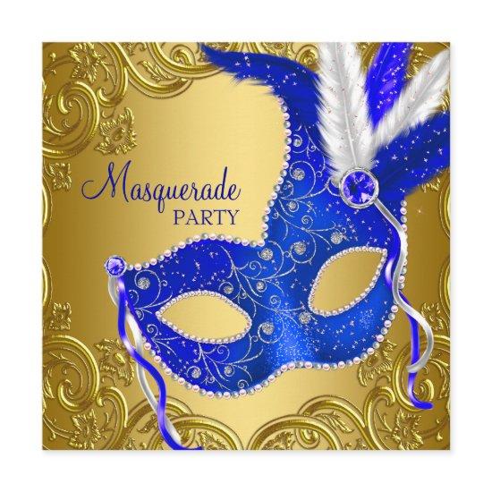 Royal Blue and Gold Masquerade Party