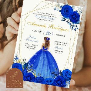Royal blue and Gold Royal Crown Mexican Princess