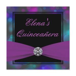 Royal Blue and Purple Quinceanera