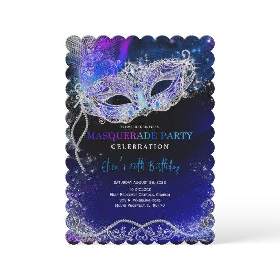 Royal Blue and Silver for Masquerade Party