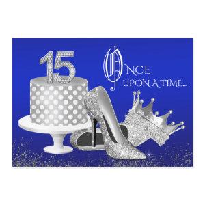 Royal Blue and Silver Quinceanera