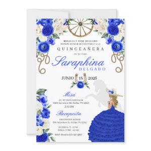 Royal Blue Boots & Roses Charro Quinceañera