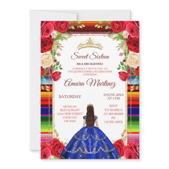 Royal Blue Dress & Colorful Sweet 16th Birthday