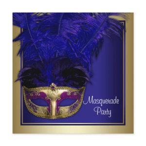 Royal Blue Gold Masquerade Party