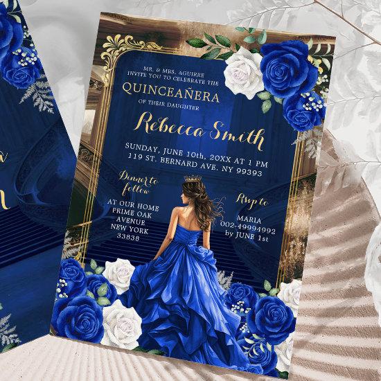 Royal Blue Grand Palace Quinceañera Princess