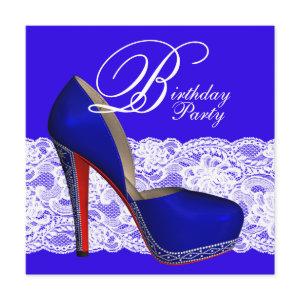 Royal Blue High Heel Shoe Birthday Party