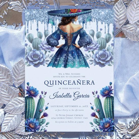 Royal Blue Mexican Style Quinceañera