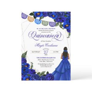 Royal Blue Papel Picado Quinceañera 15th Birthday