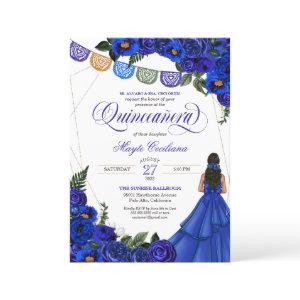 Royal Blue Papel Picado Quinceañera 15th Birthday