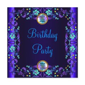 Royal Blue Purple Birthday Party