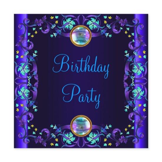 Royal Blue Purple Birthday Party